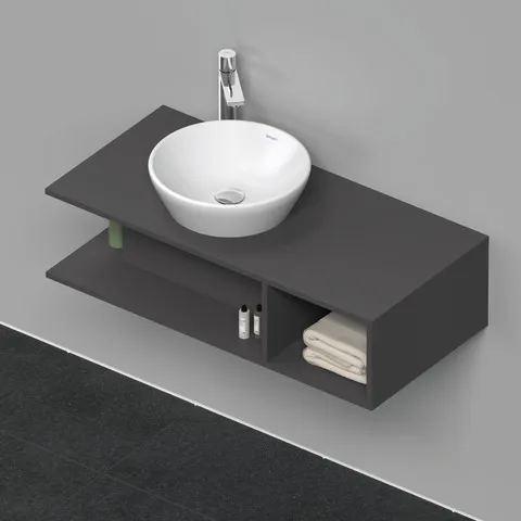 Duravit Waschtischunterschrank wandhängend „D-Neo“ 100 × 26 × 48 cm Graphit Matt