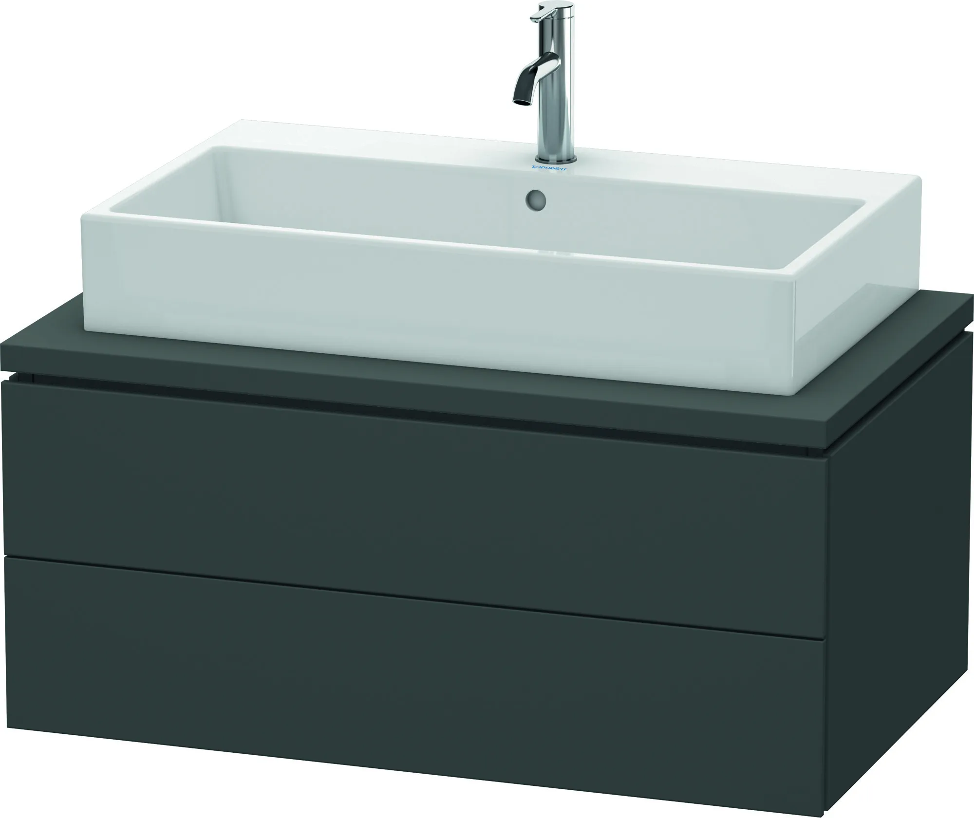 Duravit Waschtischunterschrank wandhängend „L-Cube“ 92 × 40 × 54,7 cm Graphit Matt