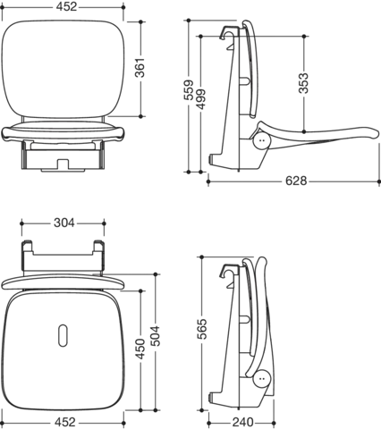 Einhängesitz „Serie 802 LifeSystem“ in Anthrazit glänzend / Anthrazit matt Einhängesitz „Serie 802 LifeSystem“ in Anthrazit glänzend / Anthrazit matt