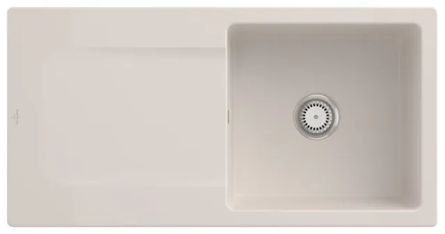 Villeroy & Boch Einbau-Küchenspülbecken „Siluet“ 60 1000 × 510 × 220 mm in Crema
