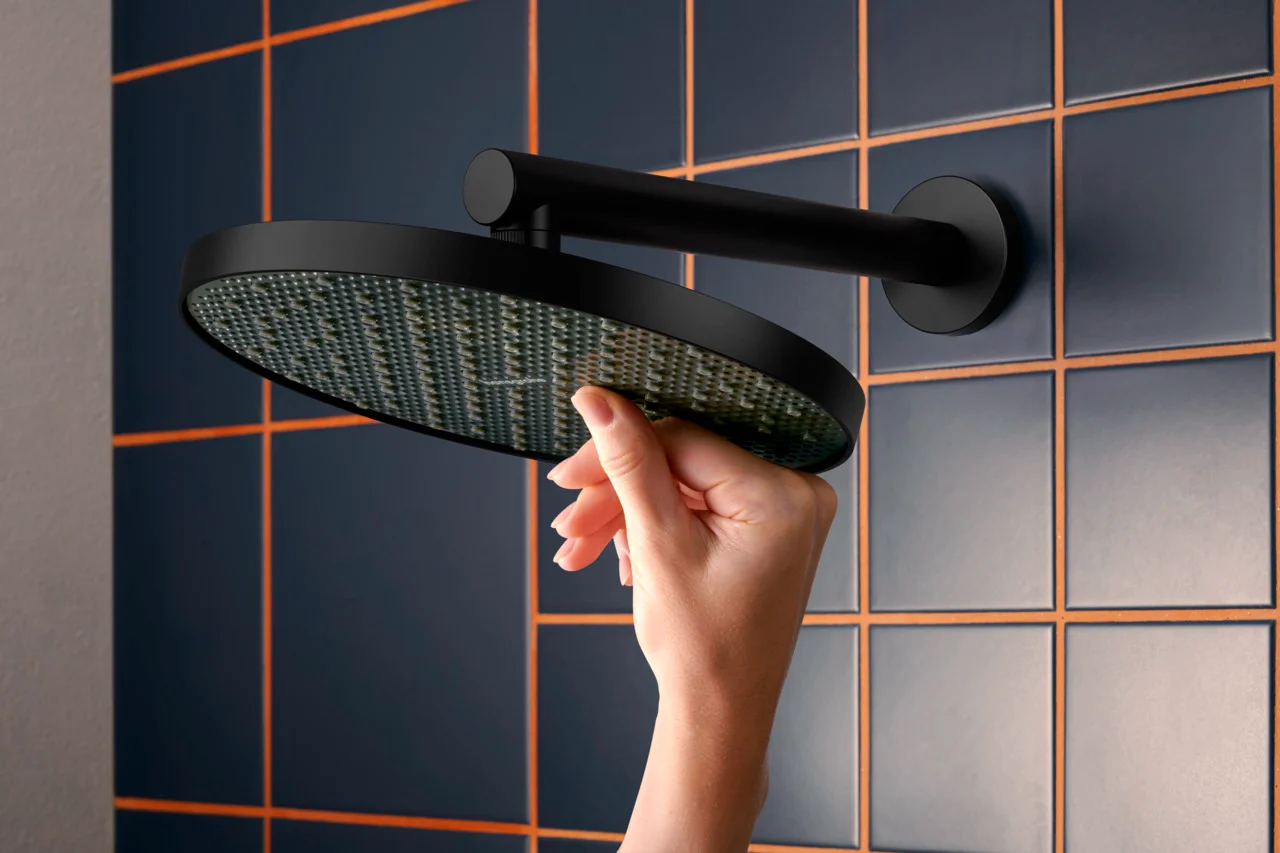 Hansgrohe Activera S Kopfbrause 240 mm, Rain Strahl, EcoSmart+, mattschwarz