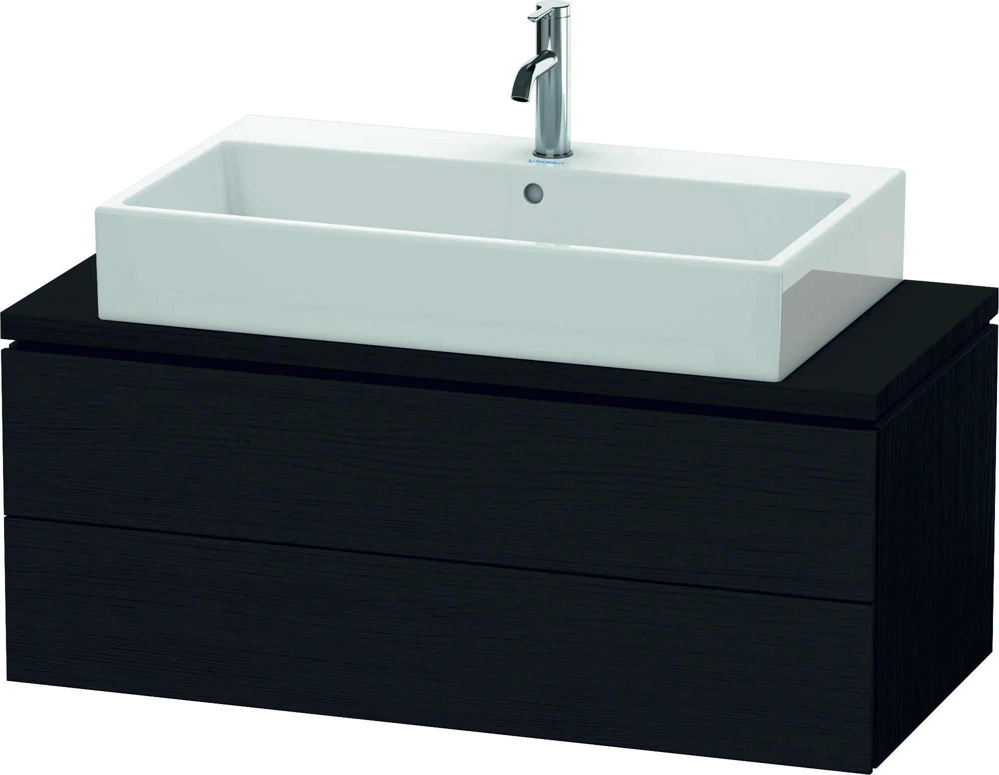 Duravit Waschtischunterschrank wandhängend „L-Cube“ 102 × 40 × 47,7 cm Eiche Schwarz