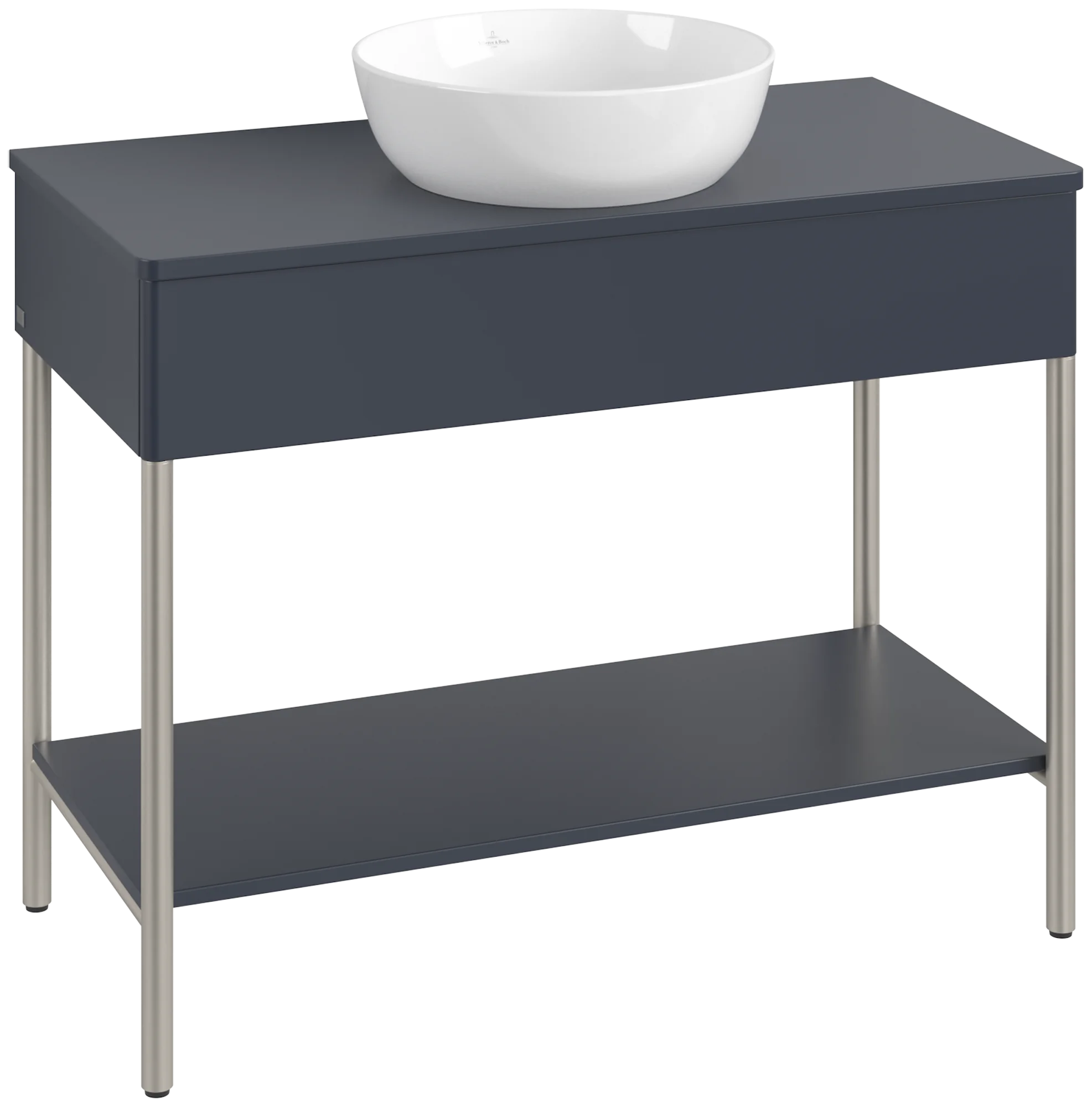 Villeroy & Boch Waschbeckenunterschrank Artis, Eckig, Midnight Blue Matt Lacquer, 1000x782x500 mm, mit Beleuchtung und Push-to-open Funktion Villeroy & Boch Waschbeckenunterschrank Artis, Eckig, Midnight Blue Matt Lacquer, 1000x782x500 mm, mit Beleuchtung und Push-to-open Funktion