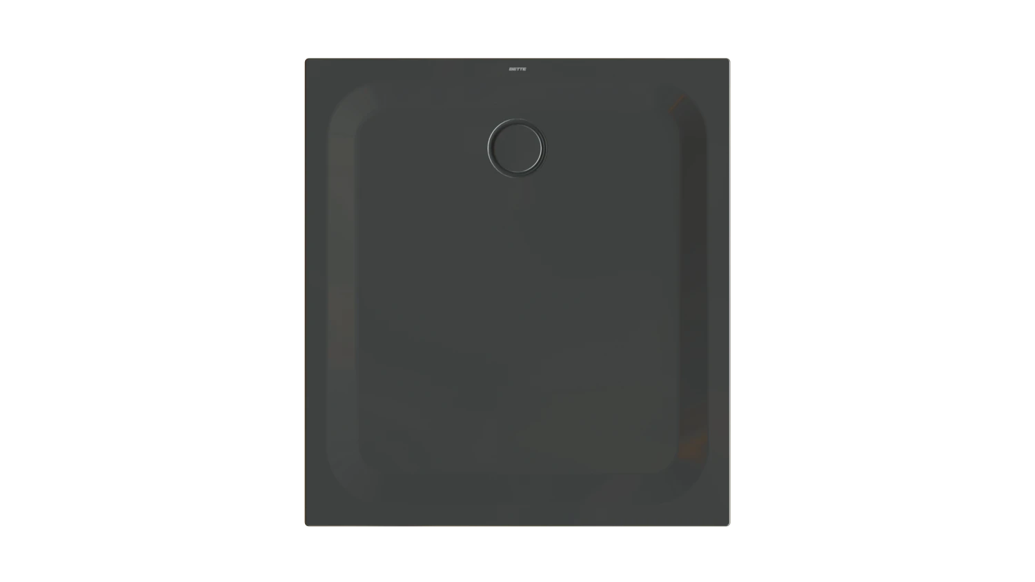 Bette rechteck Duschwanne „BetteUltra“ 1100 × 1000 mm ohne Oberflächenbeschichtung, ohne Oberflächenveredelung, ohne Wannenträger, in Schwarz