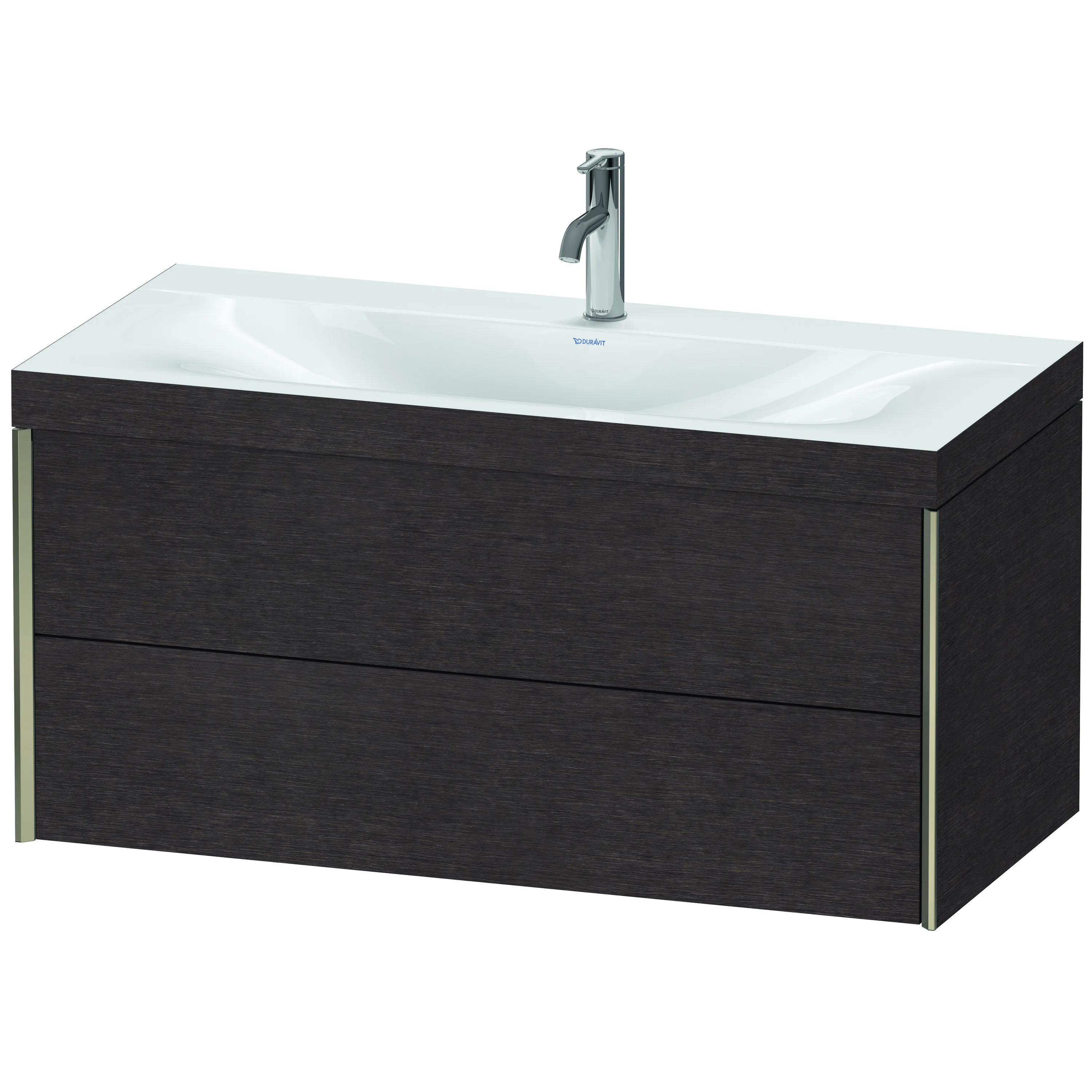 Duravit Waschtischunterschrank wandhängend „XViu“ 100 × 50,3 × 48 cm in Eiche Dunkel gebürstet