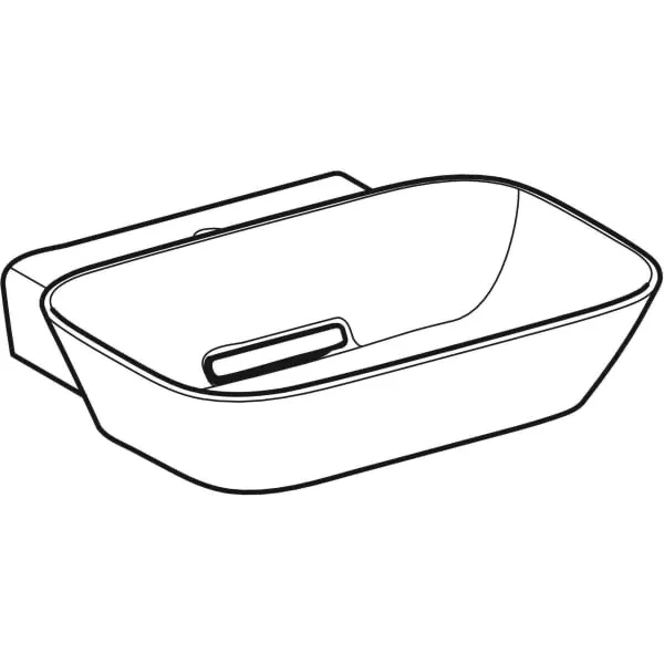 Aufsatzwaschtisch in Schalenform „One“ mit horizontalem Ablauf, rechteckig 50 × 42,5 cm Aufsatzwaschtisch in Schalenform „One“ mit horizontalem Ablauf, rechteckig 50 × 42,5 cm