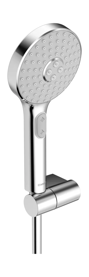 HansaACTIVEJET Handbrausegarnitur HansaACTIVEJET 8438 3-strahlig Chrom/Hellgrau