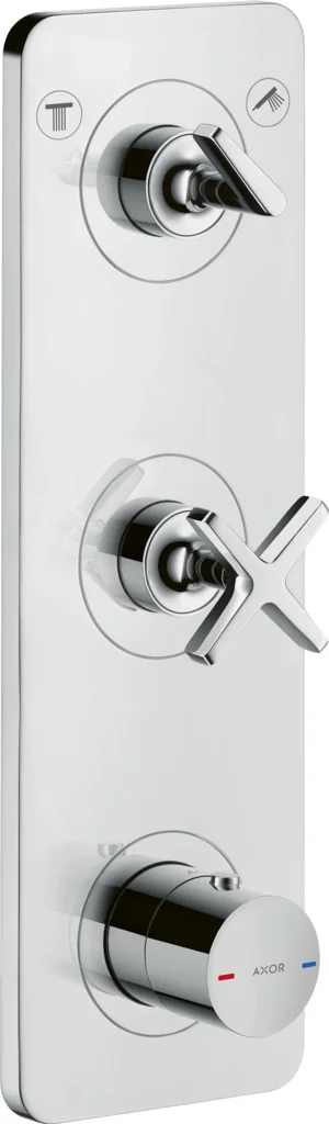 Hansgrohe AXOR Citterio E Thermostatmodul Unterputz, Chrom, für 2 Verbraucher, max. Durchflussmenge 42 l/min bei 3 bar, Anschluss DN20 Hansgrohe AXOR Citterio E Thermostatmodul Unterputz, Chrom, für 2 Verbraucher, max. Durchflussmenge 42 l/min bei 3 bar, Anschluss DN20