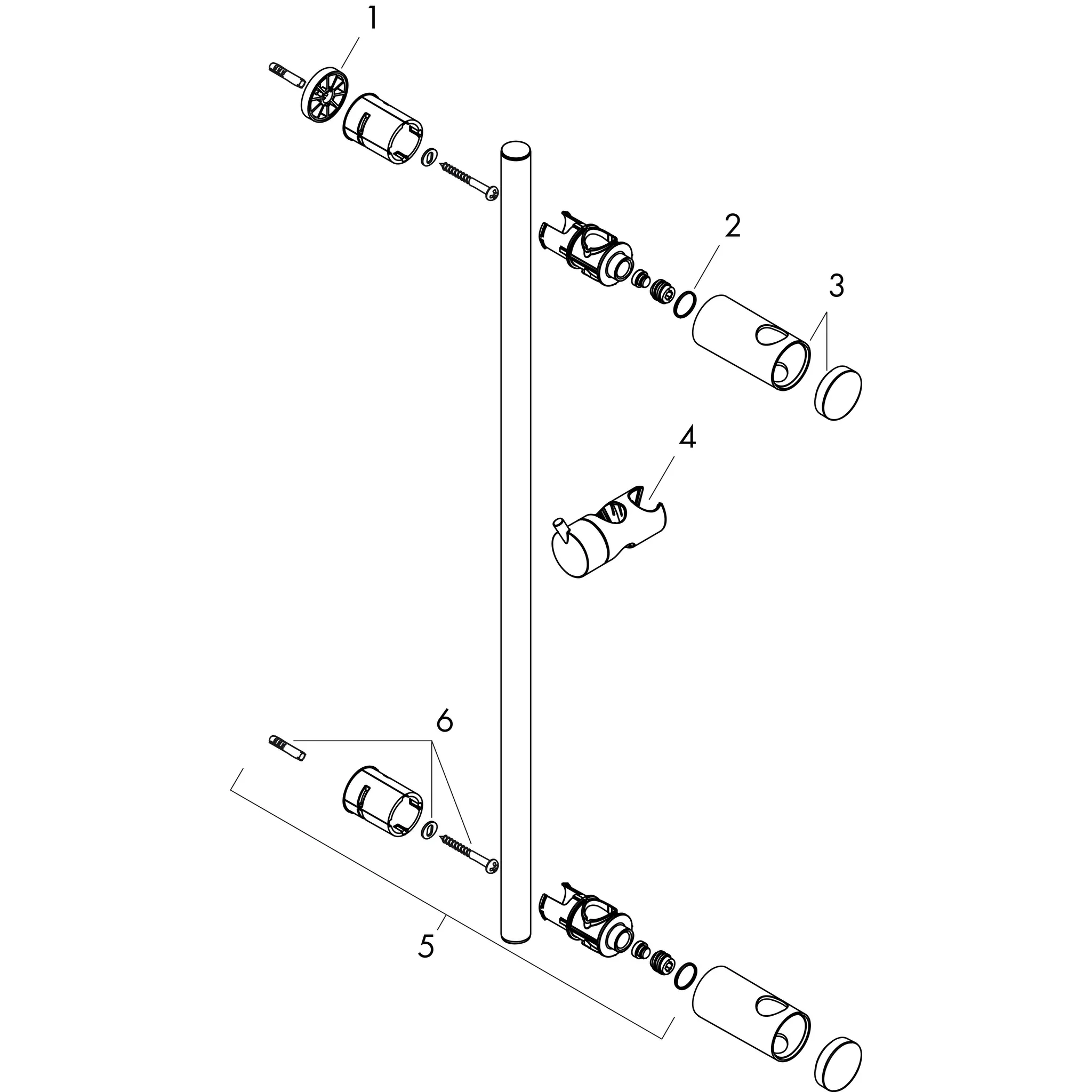 Hansgrohe Unica Brausestange Reno 72 cm, Chrom Hansgrohe Unica Brausestange Reno 72 cm, Chrom