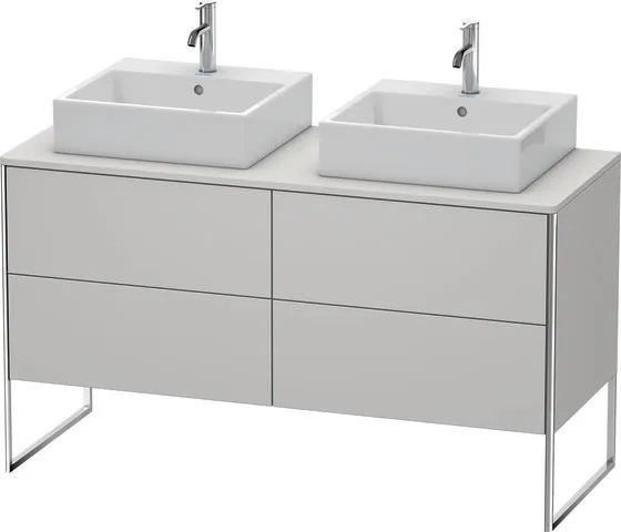 Duravit Waschtischunterschrank bodenstehend „XSquare“ 140 × 77,8 × 54,8 cm Nordic Weiß Seidenmatt