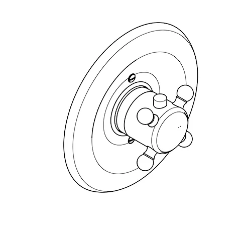 1926 UP-Thermostatarmatur UP-Feinbau-Set Highflow chrom