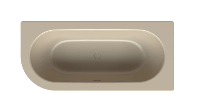 Bette BetteSilhouette Badewanne Eck Starlet V Sand 1750x800x420/575 mm glasierter Titan-Stahl 2-Sitzer Schürzenwanne