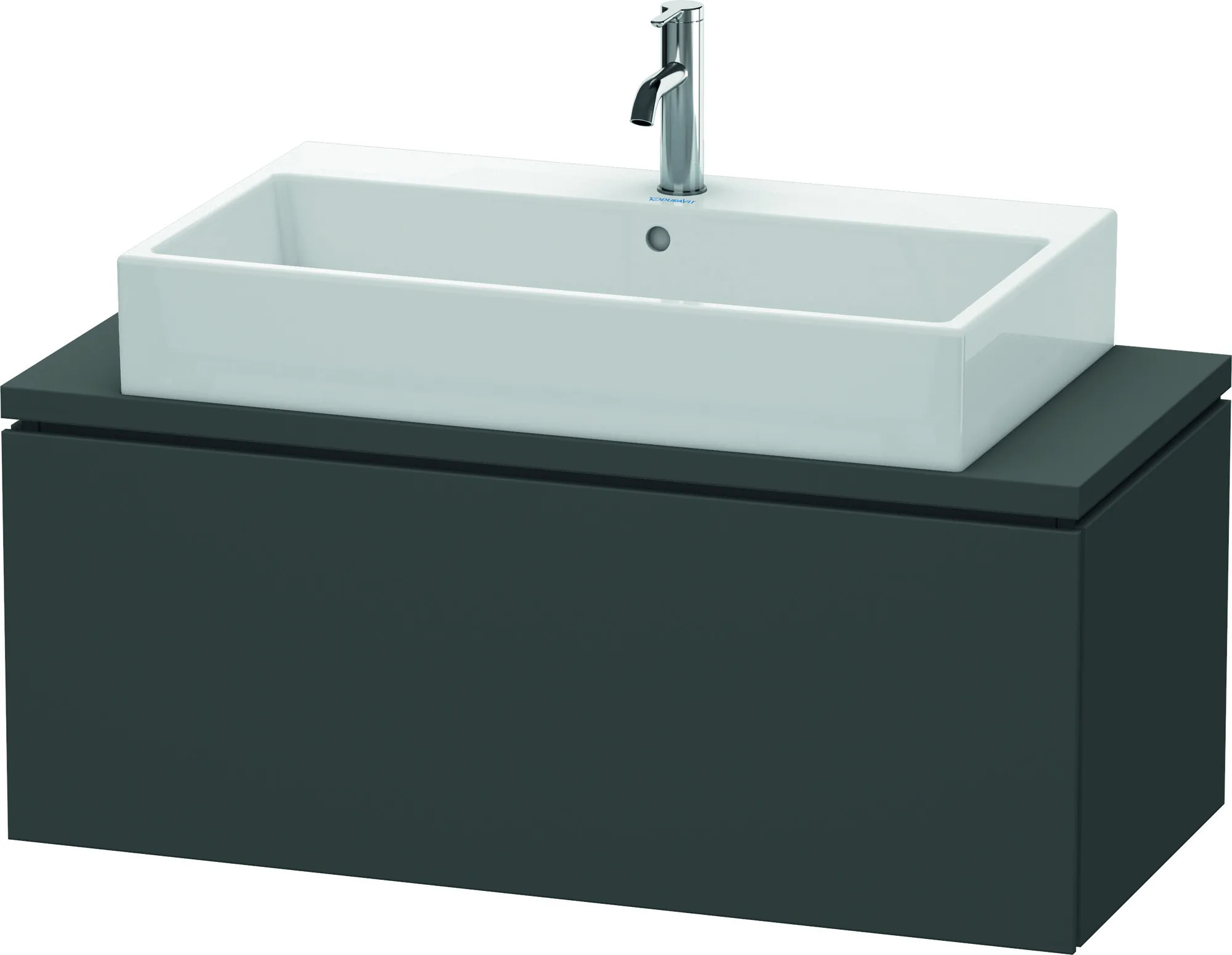 Duravit Waschtischunterschrank wandhängend „L-Cube“ 102 × 40 × 47,7 cm Graphit Matt