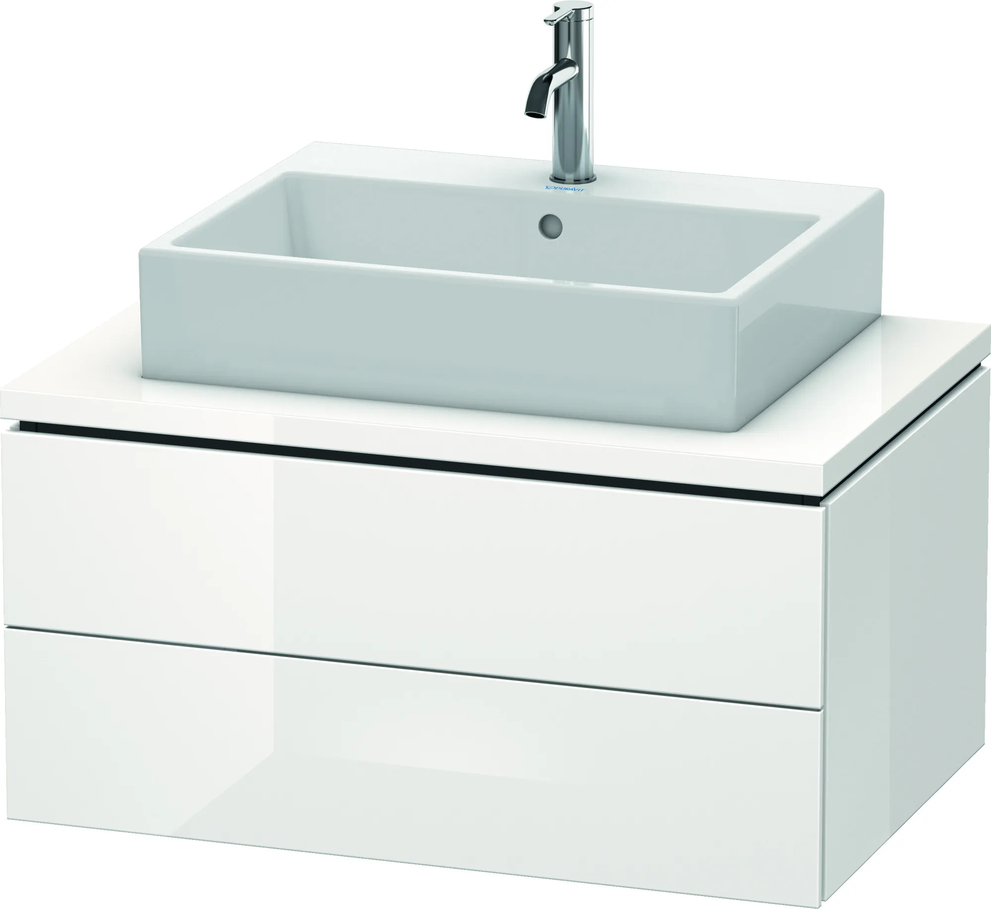 Duravit Waschtischunterschrank wandhängend „L-Cube“ 82 × 40 × 54,7 cm Weiß Hochglanz Duravit Waschtischunterschrank wandhängend „L-Cube“ 82 × 40 × 54,7 cm Weiß Hochglanz