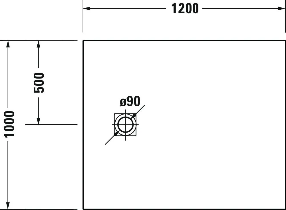 Duravit rechteck Duschwanne „Sustano“ 120 × 100 cm in Hellgrau Matt