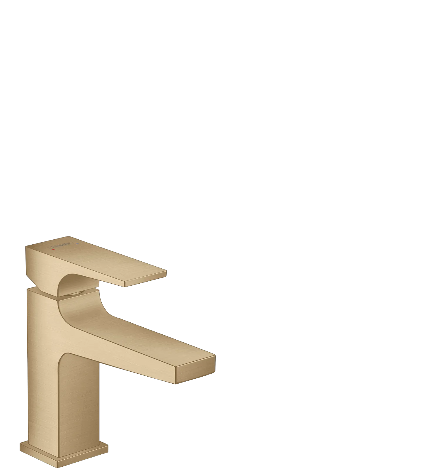 Hansgrohe Metropol Einhebel-Waschtischmischer 100 BBR, Brushed Bronze, Ausladung 127 mm, Auslaufhöhe 89 mm, Push-Open Ablaufgarnitur G 11/4, max. Durchflussmenge 5 l/min