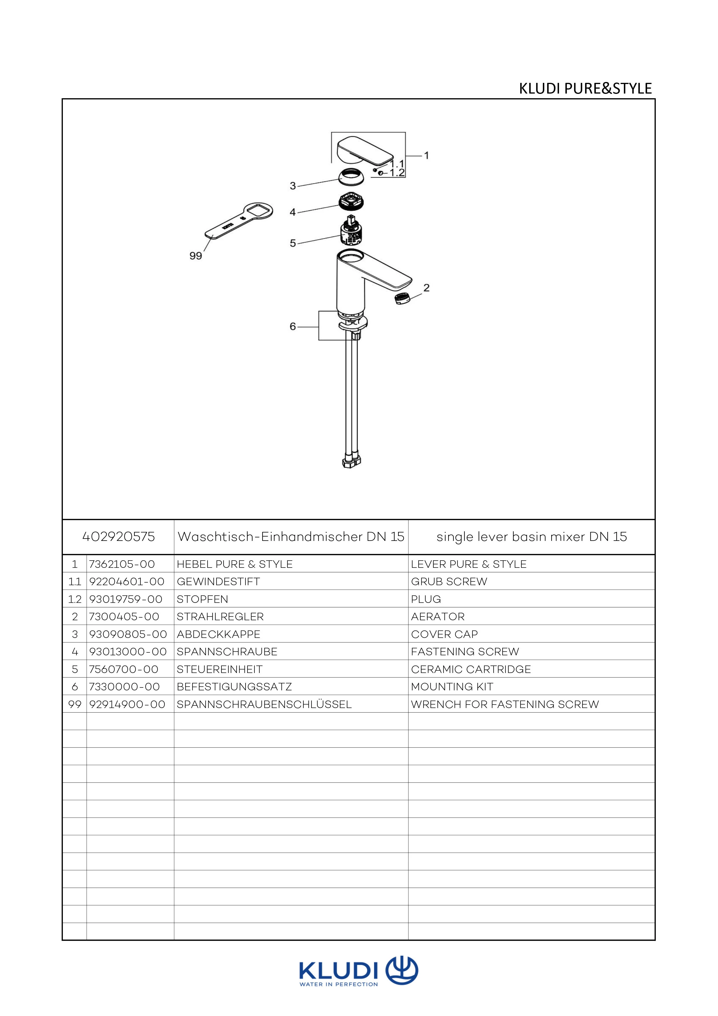PURE & STYLE WaschtischEHM 100 ohne Ablaufgarnitur chrom PURE & STYLE WaschtischEHM 100 ohne Ablaufgarnitur chrom