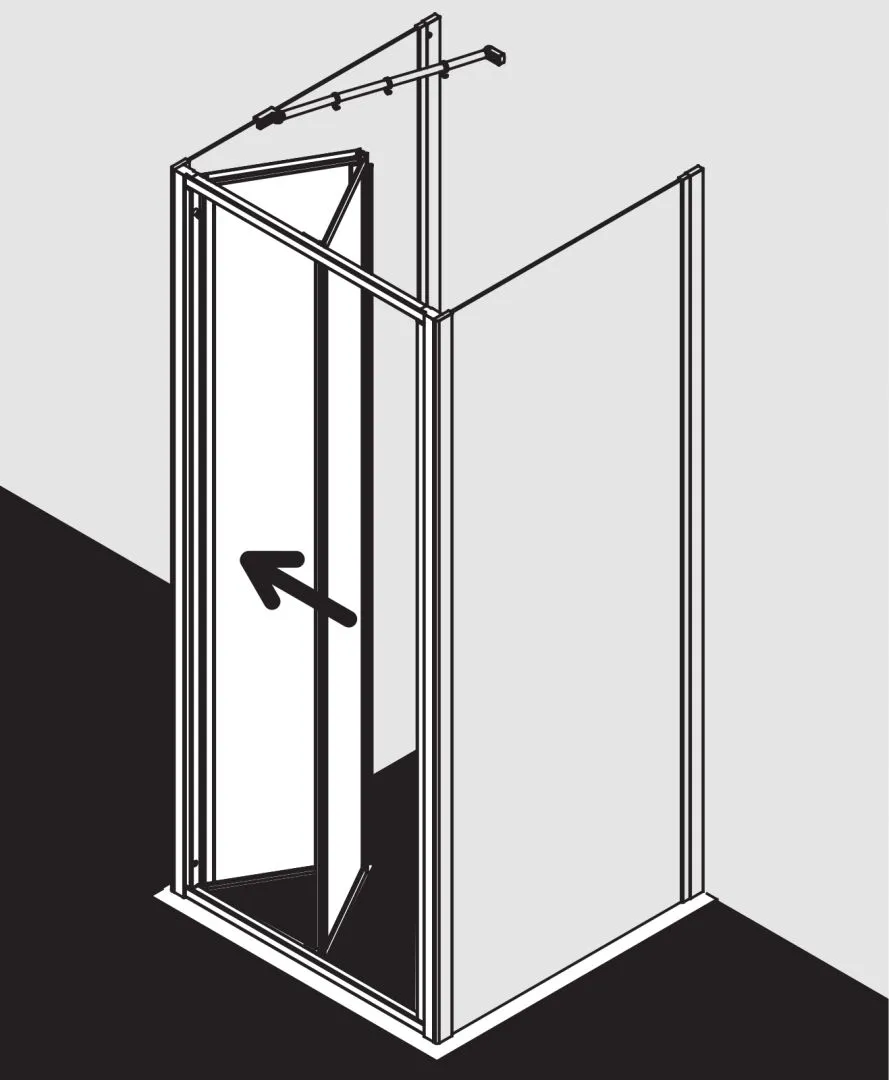 Kermi Duschdesign IBIZA 2000 Falttür, 1750x700 mm, Silber Mattglanz Kermi Duschdesign IBIZA 2000 Falttür, 1750x700 mm, Silber Mattglanz