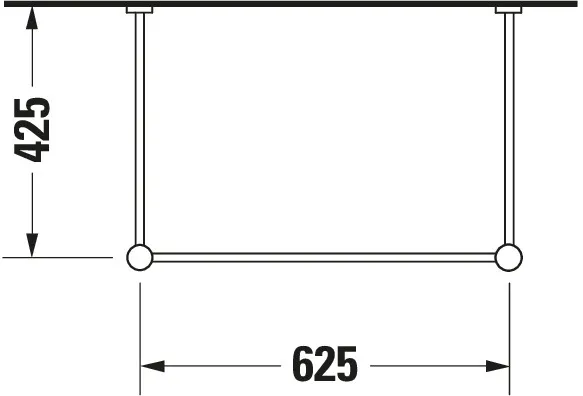 Duravit Metallkonsole Vero, Chrom Poliert, höhenverstellbar, 425x625x715-780 mm Duravit Metallkonsole Vero, Chrom Poliert, höhenverstellbar, 425x625x715-780 mm