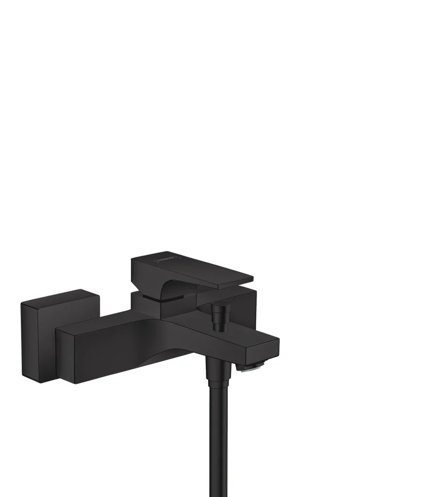 Hansgrohe Metropol Einhebel-Wannenmischer Aufputz mattschwarz, Ausladung 180 mm, Stichmaß 150 ± 12 mm, Normalstrahl, max. Durchfluss 22 l/min Hansgrohe Metropol Einhebel-Wannenmischer Aufputz mattschwarz, Ausladung 180 mm, Stichmaß 150 ± 12 mm, Normalstrahl, max. Durchfluss 22 l/min