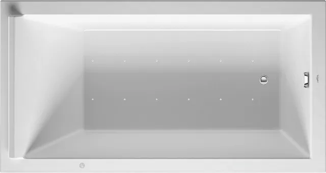 Duravit Whirlwanne „Starck“ rechteck 1700 × 900 mm, Fußablauf mit Air-System, in Weiß Duravit Whirlwanne „Starck“ rechteck 1700 × 900 mm, Fußablauf mit Air-System, in Weiß