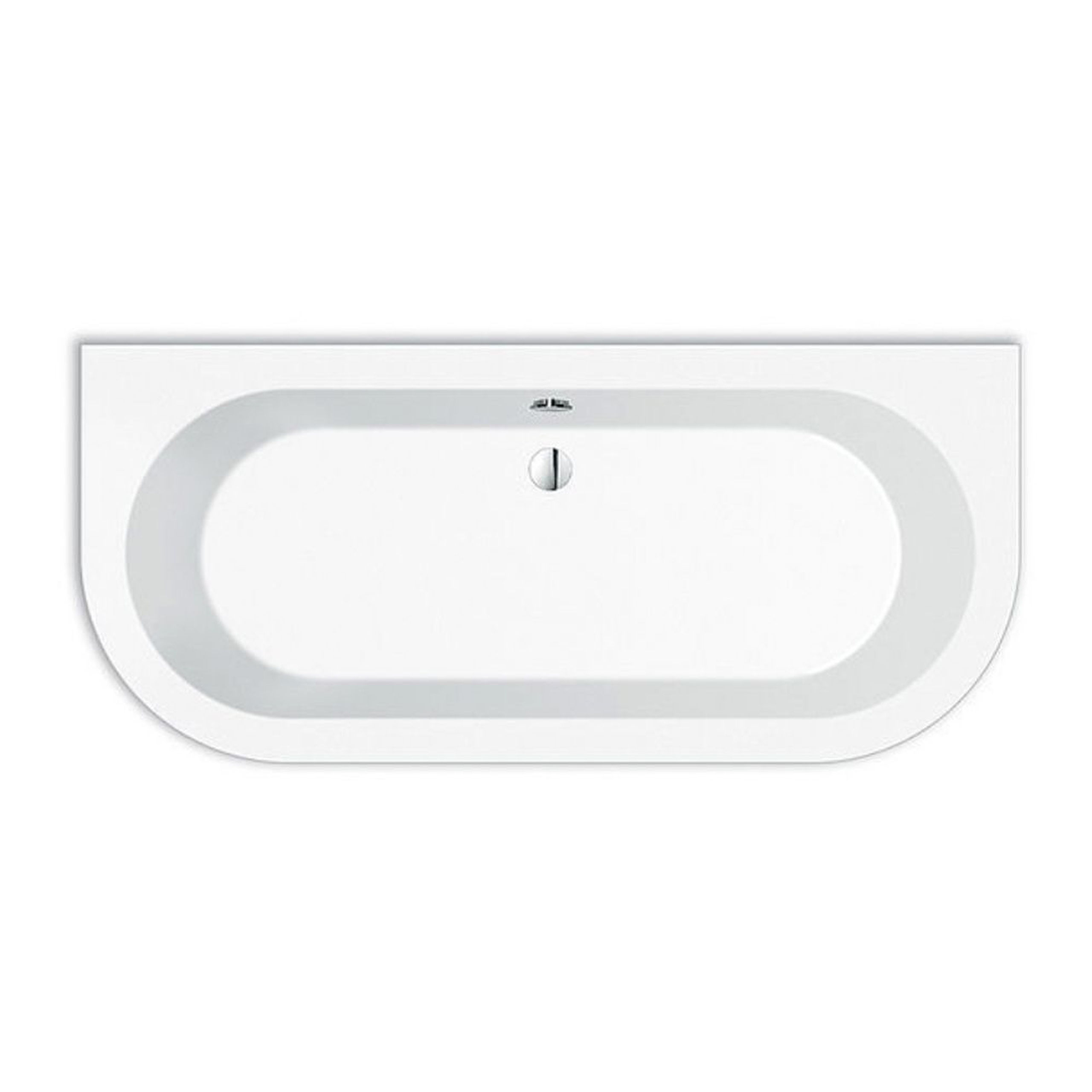 repaBAD Badewanne „Livorno Oval F“ freistehend oval 180 × 80 cm, Mittelablauf in Weiß
