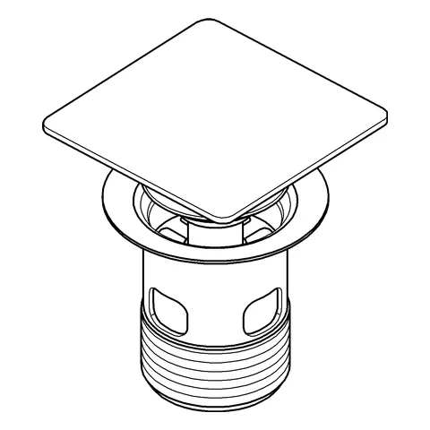 Ablaufstopfen 40565, inkl. Kelch, für Waschtisch mit Überlauf, für Standard Ablaufgarnitur 1 ¼'', chrom Ablaufstopfen 40565, inkl. Kelch, für Waschtisch mit Überlauf, für Standard Ablaufgarnitur 1 ¼'', chrom