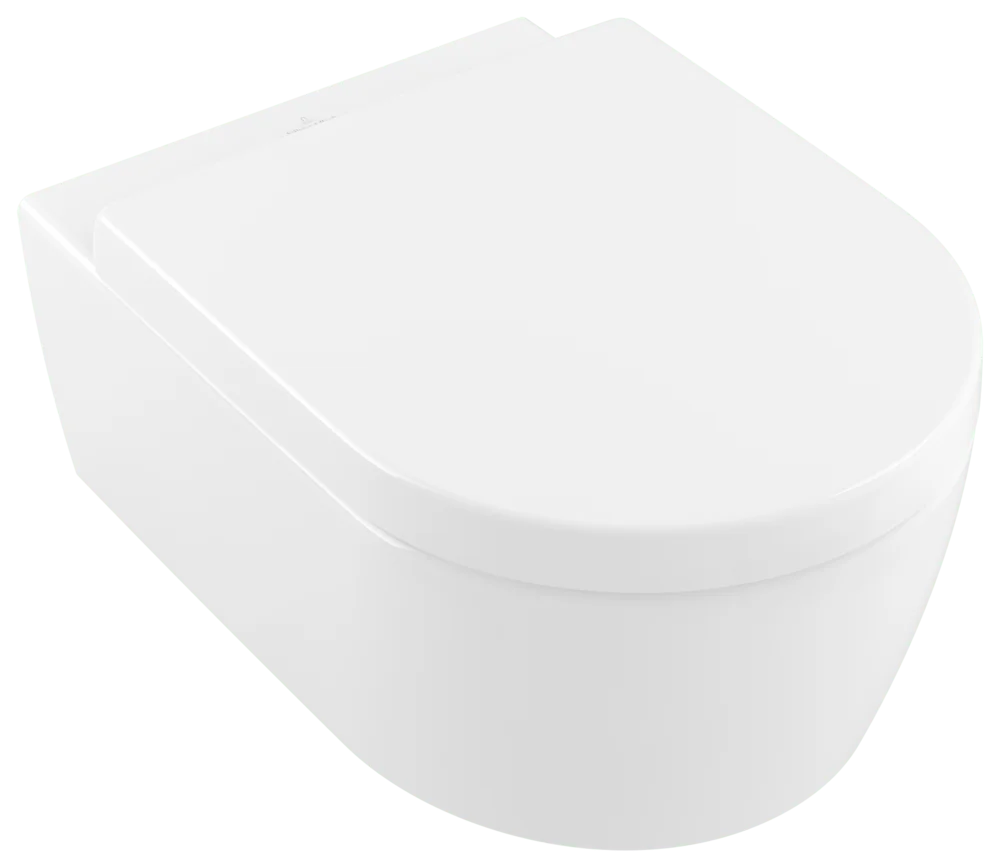 Villeroy & Boch Avento WC-Spülrandloses Combi-Pack, oval, 370x530 mm, Stone White CeramicPlus, wandhängend mit DirectFlush, SoftClosing und QuickRelease Villeroy & Boch Avento WC-Spülrandloses Combi-Pack, oval, 370x530 mm, Stone White CeramicPlus, wandhängend mit DirectFlush, SoftClosing und QuickRelease