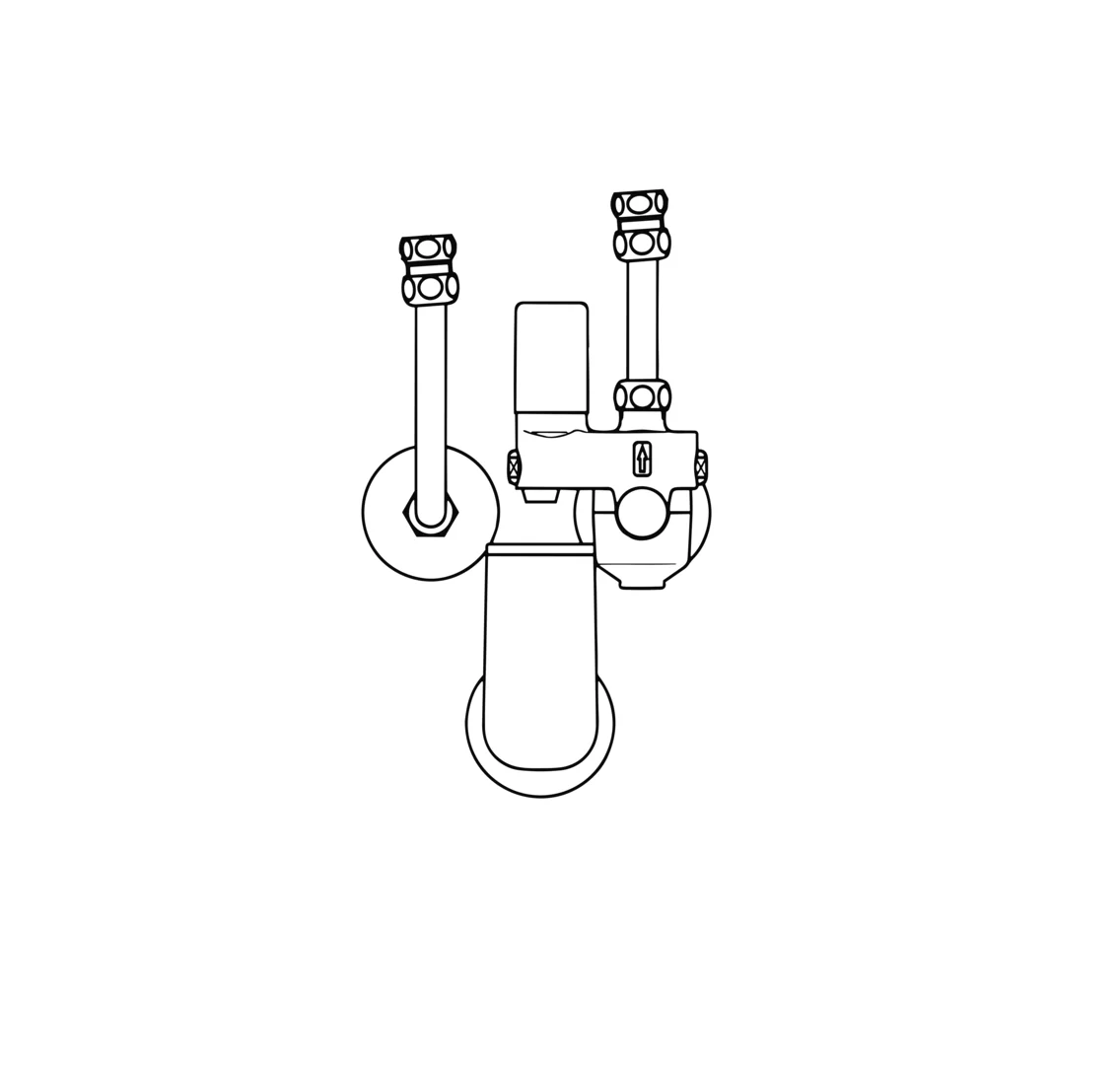 Hansa Regelventil für 1 oder 2 Rohrsysteme Hansa 6330, Wandmontage