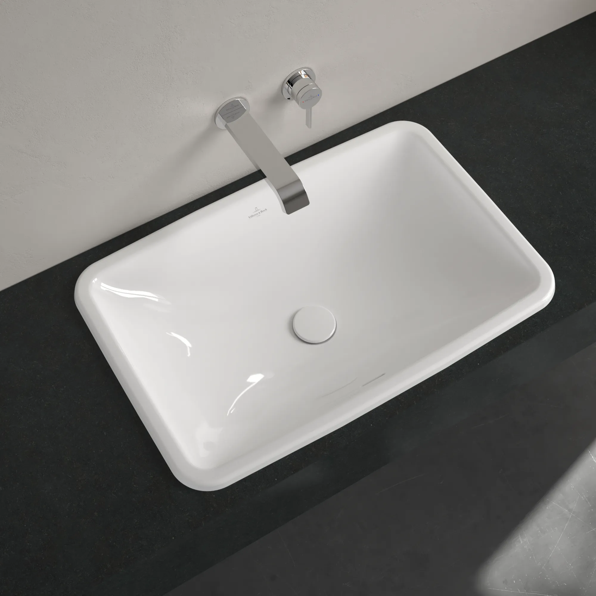 Villeroy & Boch Einbauwaschtisch aus TitanCeram „Loop & Friends“ ⌀ mm, ohne Hahnlochbohrung