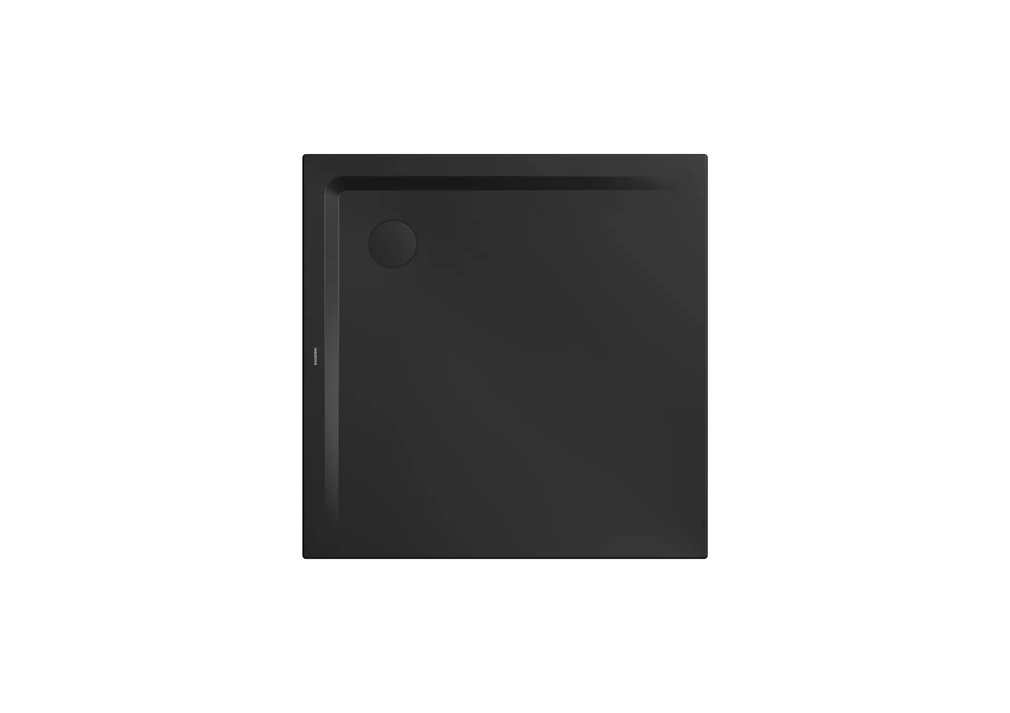 Kaldewei SUPERPLAN Duschfläche, quadratisch, 1200x1200 mm, 25 mm tief, cool grey 90, Invisible Grip, bodengleich, Eckablauf
