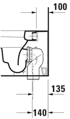 Stand-Tiefspül-WC back to wall „Happy D.2“ 36,5 × 40 × 57 cm