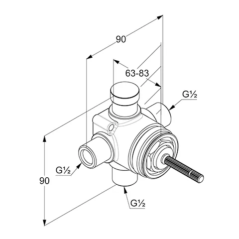 Kludi STANDARD Unterputz-Rohbau-Set DN 15