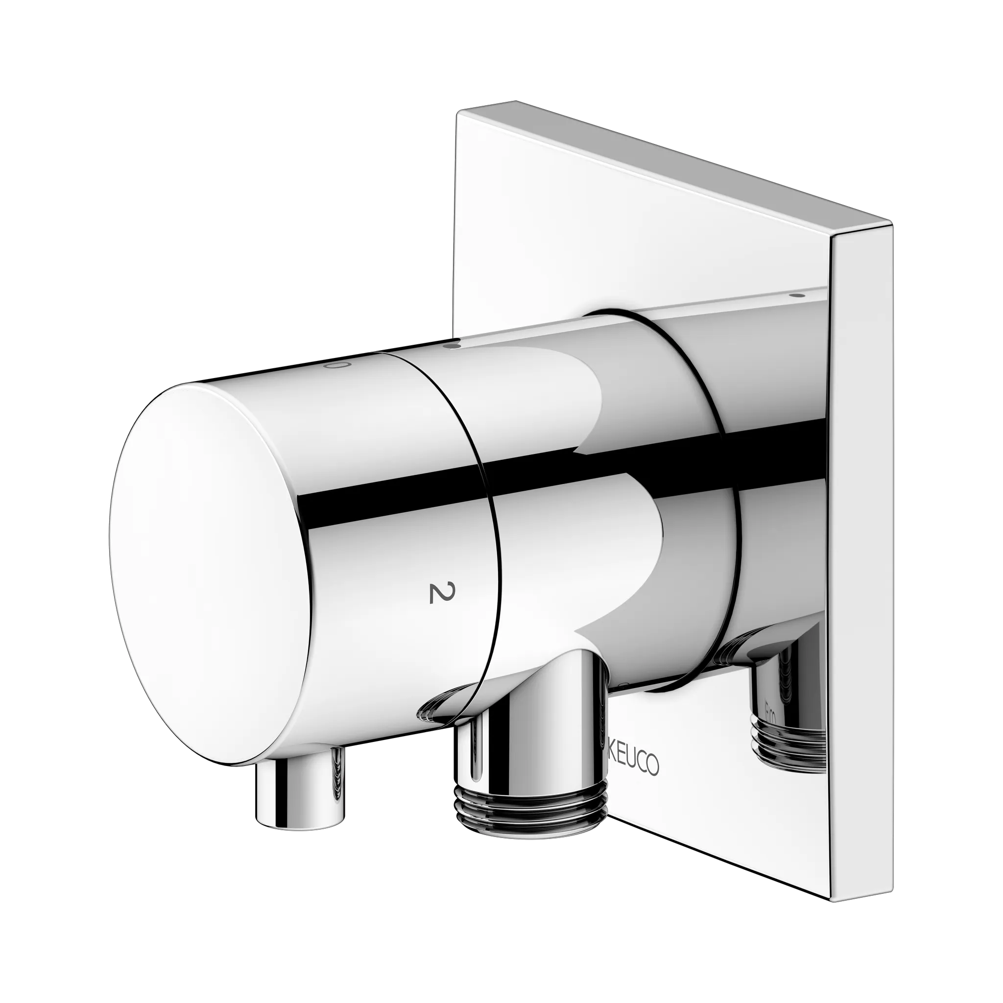 KEUCO IXMO Ab- und Umstellventil Unterputz für 2 Verbraucher mit Schlauchanschluss eckig verchromt