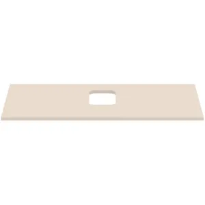 Waschtischplatte i.life B mittiger Ausschnitt für eine Schale 1002x507x18mm Weiß matt