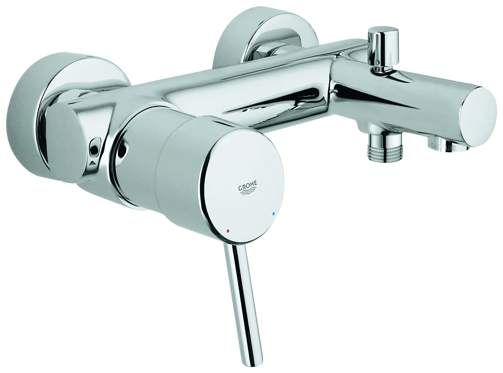 Einhand-Wannenbatterie Concetto 32211_1, Wandmontage, eigensicher, chrom