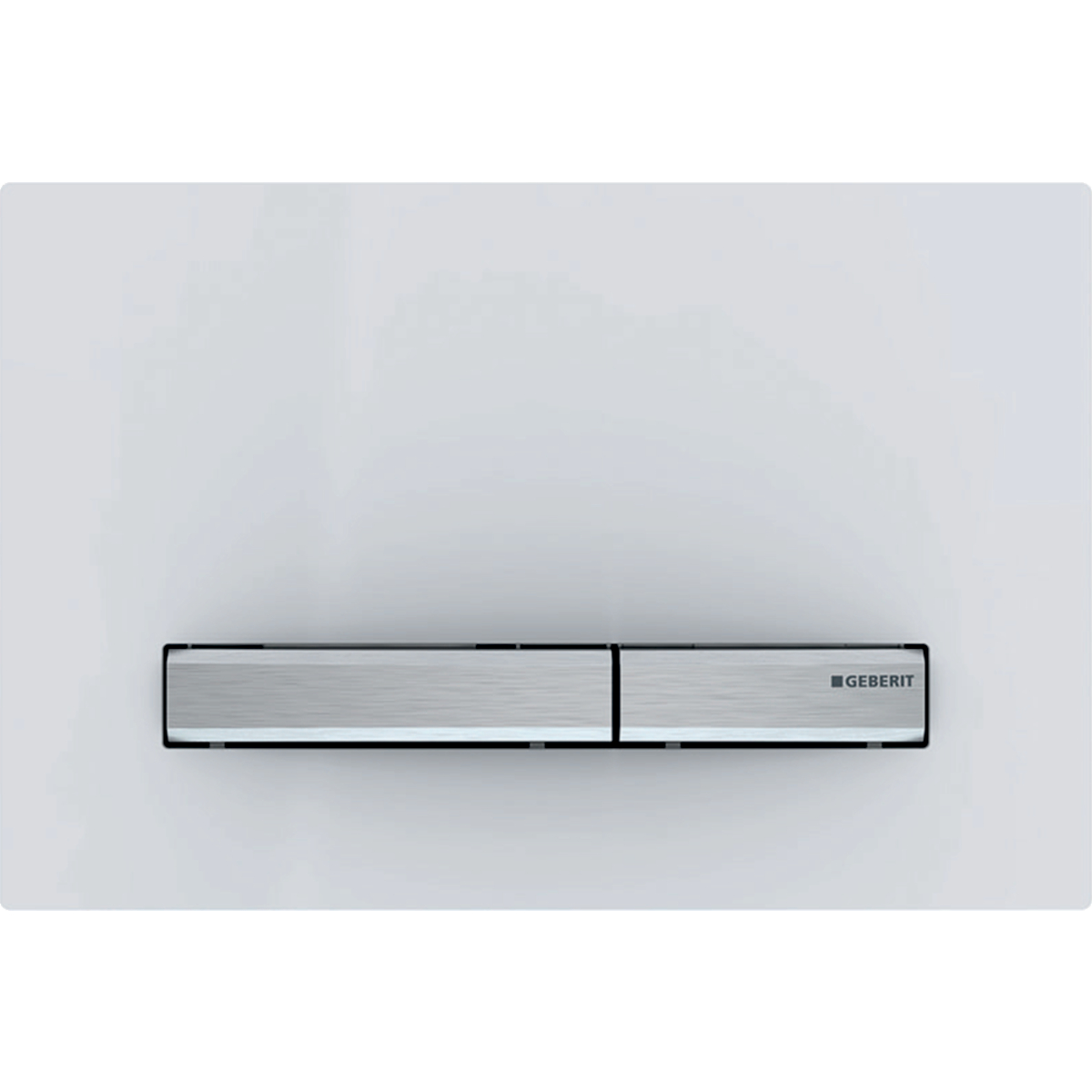 Sigma50 Betätigungsplatte für 2-Mengen-Spülung, Metallfarbe verchromt: verchromt, weiß Sigma50 Betätigungsplatte für 2-Mengen-Spülung, Metallfarbe verchromt: verchromt, weiß