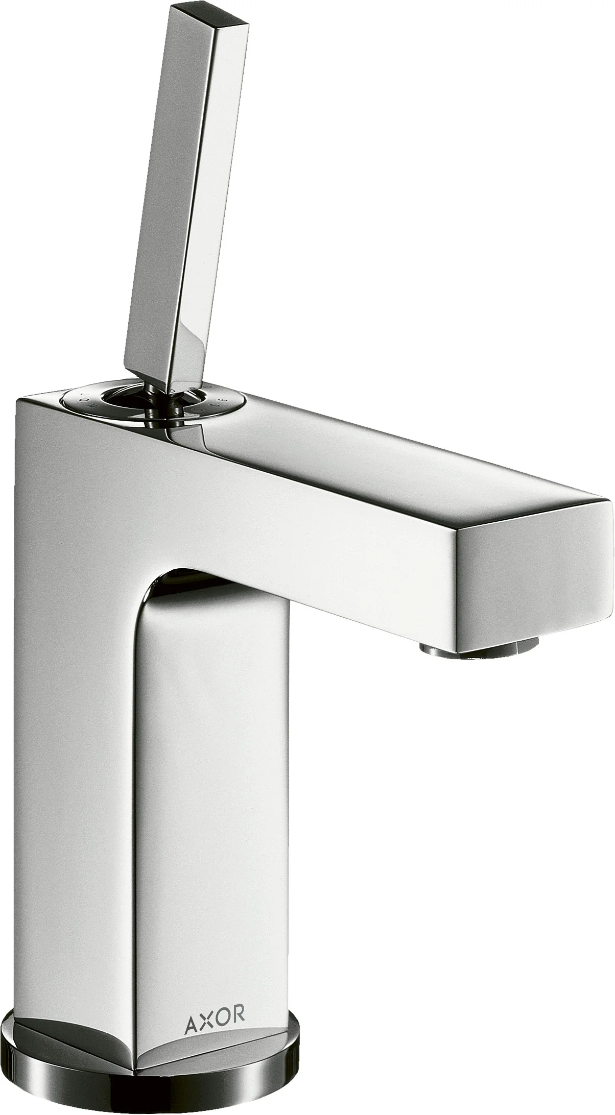 Hansgrohe Axor Citterio Einhebel-Waschtischmischer chrom, Ausladung 104 mm, Auslaufhöhe 112 mm, ComfortZone 110, Pingriff, Normalstrahl, max. Durchflussmenge 5 l/min, Keramikmischsystem, für Durchlauferhitzer geeignet