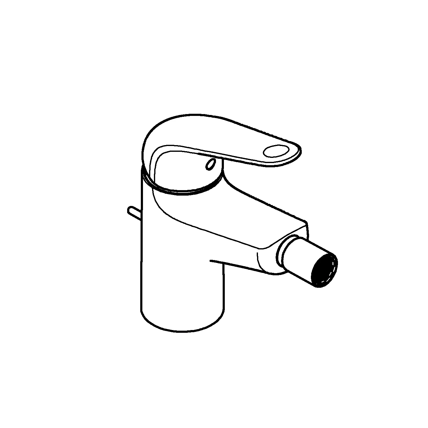 EH-Bidetbatterie Euroeco 23263_1, Einlochmontage, Zugstangen-Ablaufgarnitur aus Kunststoff, maximaler Durchfluss (bei 3 bar): 5 l/min, chrom EH-Bidetbatterie Euroeco 23263_1, Einlochmontage, Zugstangen-Ablaufgarnitur aus Kunststoff, maximaler Durchfluss (bei 3 bar): 5 l/min, chrom