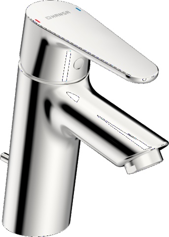 Einhand-Waschtischarmatur mit Zugstange „Vantis“ Ausladung 109 mm in Chrom Einhand-Waschtischarmatur mit Zugstange „Vantis“ Ausladung 109 mm in Chrom