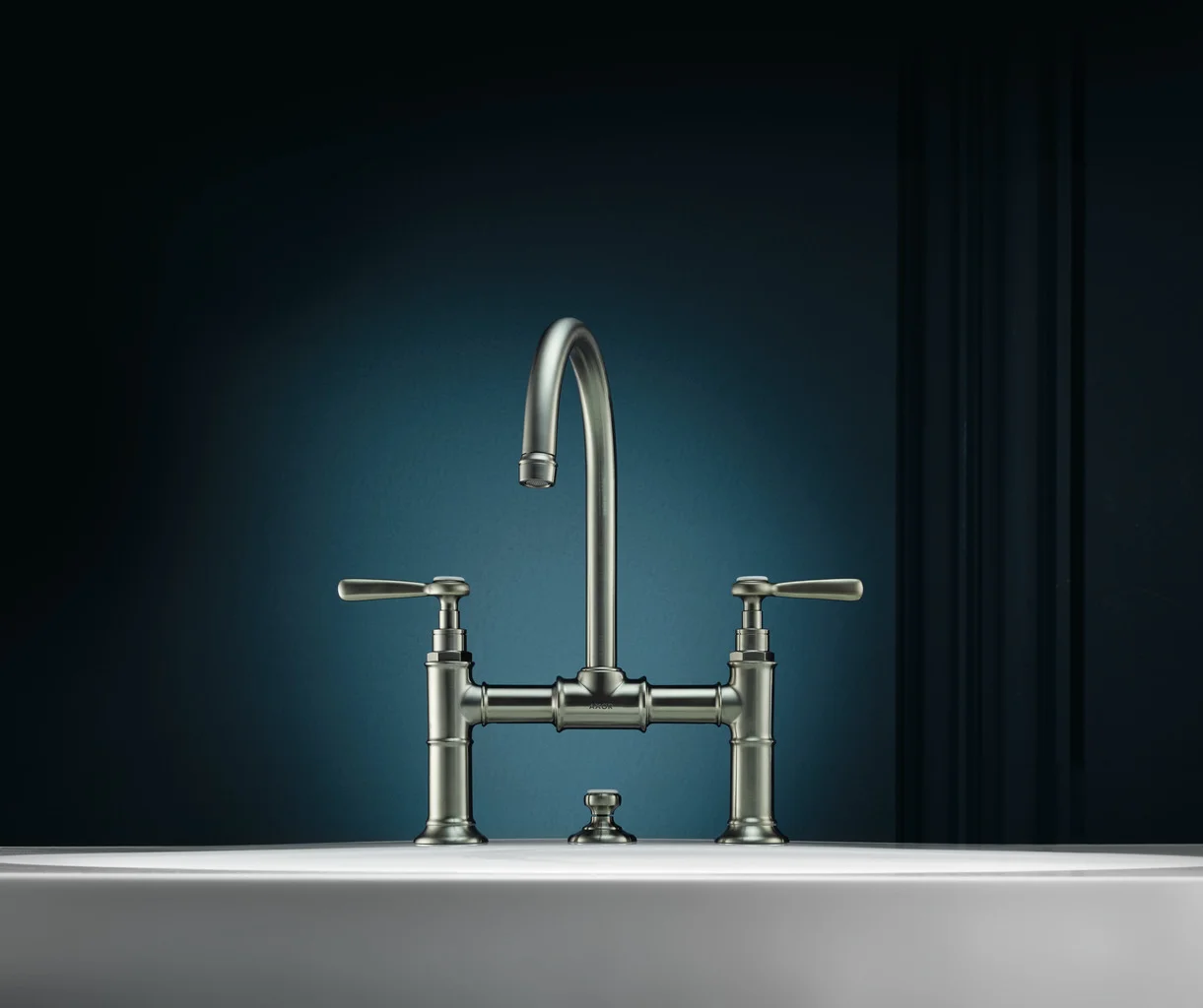 Hansgrohe AXOR Montreux 2-Griff Waschtischarmatur mit Hebelgriff in Chrom, Ausladung 175 mm, Auslaufhöhe 224 mm