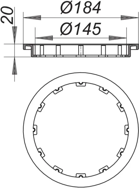 Ausgleichsring, schwarz zu 54, 55, 57, 58, 61