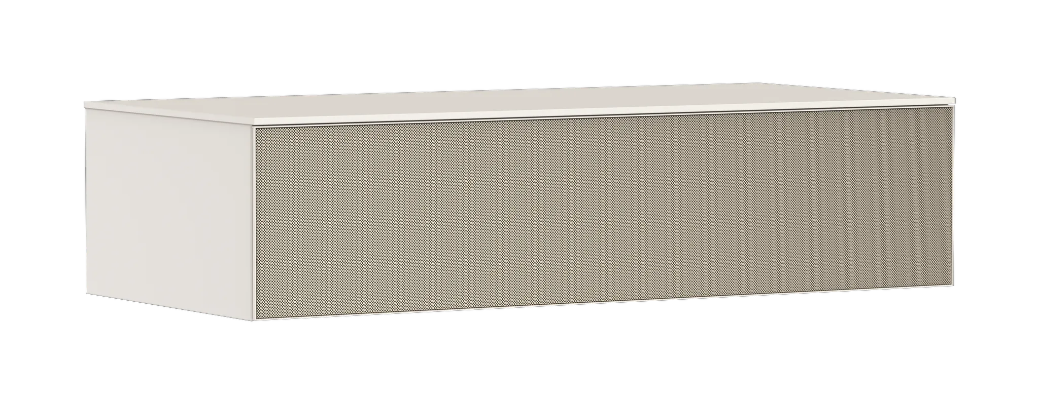 Xevolos E Sideboard Sandbeige Matt 1180/550 mit 1 Schubkasten und Abdeckplatte, Oberfläche Front: Bronze Struktur