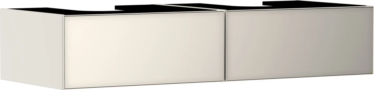 Hansgrohe Xevolos E Waschtischunterschrank Sandbeige Matt, 1370x550 mm, 2 Schubkästen, grifflos mit PushOpen und SoftClose, vormontiert