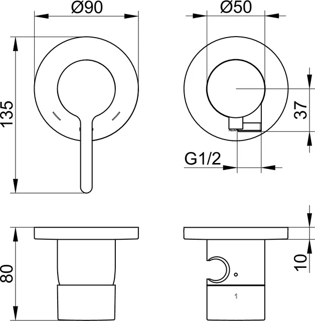 Edition 400 Einhebelmischer Set UP Messing gebürstet Edition 400 Einhebelmischer Set UP Messing gebürstet
