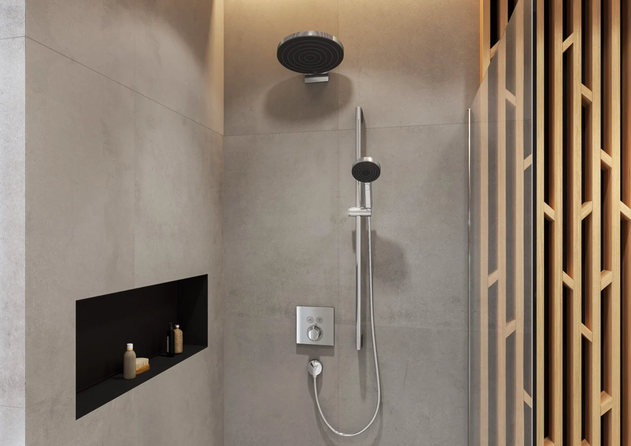 Hansgrohe Pulsify Wandanschluss für Kopfbrause 260 mm, Chrom, Aufputzmontage Hansgrohe Pulsify Wandanschluss für Kopfbrause 260 mm, Chrom, Aufputzmontage