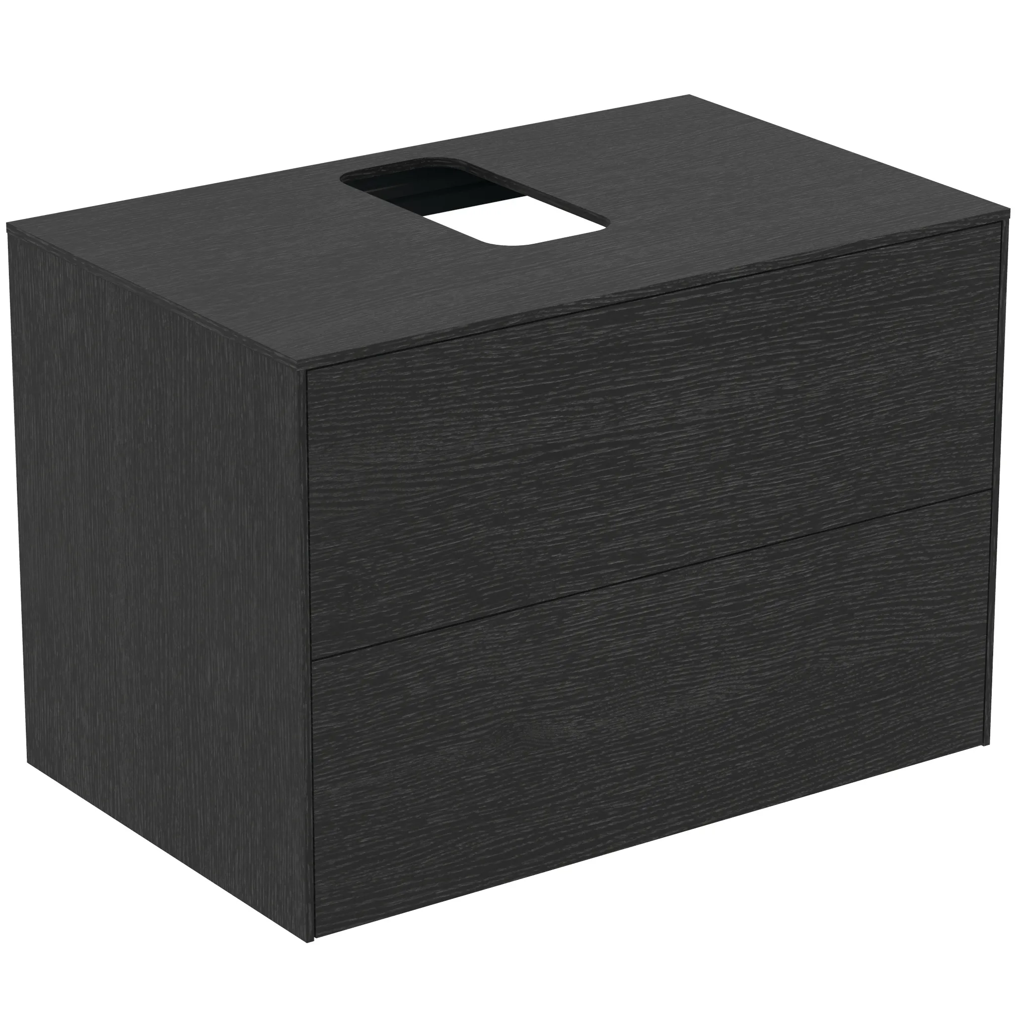 Ideal Standard Conca Waschtischunterschrank, Eiche geflammt, 802x505x550 mm, 2 Auszüge mit Push-Open und Softclose-Einzug