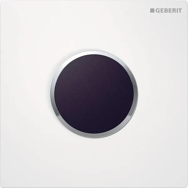 Geberit Urinalsteuerung mit elektronischer Spülauslösung in weiß / hochglanz verchromt