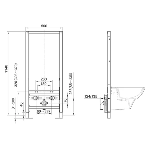 Kludi UNIFIX Bidet-Element 110 – Kompaktes Bidet für moderne Bäder