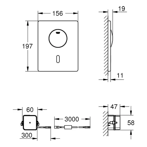 Grohe Tectron Skate Infrarot-Elektronik WC-Spülkasten Grohe Tectron Skate Infrarot-Elektronik WC-Spülkasten